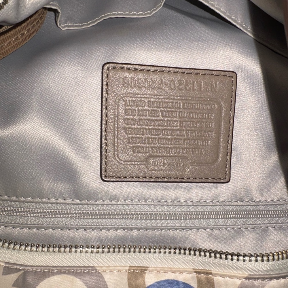 Coach‎ Blue and Brown Patterned Shoulder Bag - Picture 3 of 5